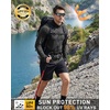 image:imageRoadbox Mens Sun Protection Hoodie Jacket UPF 50 Full Zip Long Sleeve SPF UV Shirts for Hiking Fishing04 Black