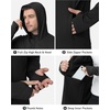 image:imageRoadbox Mens Sun Protection Hoodie Jacket UPF 50 Full Zip Long Sleeve SPF UV Shirts for Hiking Fishing04 Black