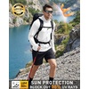 image:imageRoadbox Mens Sun Protection Hoodie Jacket UPF 50 Full Zip Long Sleeve SPF UV Shirts for Hiking Fishing06 White