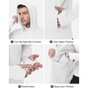 image:imageRoadbox Mens Sun Protection Hoodie Jacket UPF 50 Full Zip Long Sleeve SPF UV Shirts for Hiking Fishing06 White