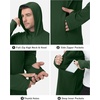 image:imageRoadbox Mens Sun Protection Hoodie Jacket UPF 50 Full Zip Long Sleeve SPF UV Shirts for Hiking Fishing08 Dark Green