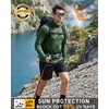 image:imageRoadbox Mens Sun Protection Hoodie Jacket UPF 50 Full Zip Long Sleeve SPF UV Shirts for Hiking Fishing08 Dark Green