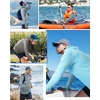 image:imageRoadbox UPF 50 Fishing Shirts for Men Long Sleeve UV Sun Protection Lightweight Rash Guard Hoodie for Hiking WorkoutBlue