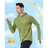 image:imageRoadbox UPF 50 Fishing Shirts for Men Long Sleeve UV Sun Protection Lightweight Rash Guard Hoodie for Hiking WorkoutGreen