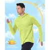 image:imageRoadbox UPF 50 Fishing Shirts for Men Long Sleeve UV Sun Protection Lightweight Rash Guard Hoodie for Hiking WorkoutLemon Yellow