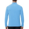 image:imageRoadbox UPF 50 Long Sleeve Shirts for Men  Quarter Zip Pullover Quick Dry Rash Guard for Running Golf Fishing WorkoutAqua Blue