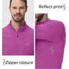 image:imageRoadbox UPF 50 Long Sleeve Shirts for Men  Quarter Zip Pullover Quick Dry Rash Guard for Running Golf Fishing WorkoutBright Purple
