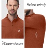 image:imageRoadbox UPF 50 Long Sleeve Shirts for Men  Quarter Zip Pullover Quick Dry Rash Guard for Running Golf Fishing WorkoutOrange Red
