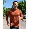 image:imageRoadbox UPF 50 Long Sleeve Shirts for Men  Quarter Zip Pullover Quick Dry Rash Guard for Running Golf Fishing WorkoutOrange Red