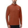 image:imageRoadbox UPF 50 Long Sleeve Shirts for Men  Quarter Zip Pullover Quick Dry Rash Guard for Running Golf Fishing WorkoutOrange Red