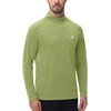image:imageRoadbox UPF 50 Long Sleeve Shirts for Men  Quarter Zip Pullover Quick Dry Rash Guard for Running Golf Fishing WorkoutSage Green