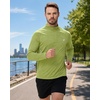 image:imageRoadbox UPF 50 Long Sleeve Shirts for Men  Quarter Zip Pullover Quick Dry Rash Guard for Running Golf Fishing WorkoutSage Green