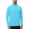 image:imageRoadbox UPF 50 Long Sleeve Shirts for Men  Quarter Zip Pullover Quick Dry Rash Guard for Running Golf Fishing WorkoutSlate Blue