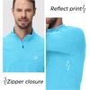 image:imageRoadbox UPF 50 Long Sleeve Shirts for Men  Quarter Zip Pullover Quick Dry Rash Guard for Running Golf Fishing WorkoutSlate Blue