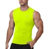 image:imageRoadbox Mens Sleeveless Compression Shirt Athletic Workout Tank Tops Sports Running Slimming Base LayerNeon Yellow