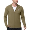 image:imageRoadbox Mens Sun Protection Hoodie Jacket UPF 50 Full Zip Long Sleeve SPF UV Shirts for Hiking Fishing07 Khaki