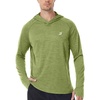 image:imageRoadbox UPF 50 Fishing Shirts for Men Long Sleeve UV Sun Protection Lightweight Rash Guard Hoodie for Hiking WorkoutGreen