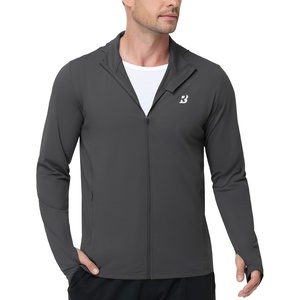 image:imageRoadbox Mens Sun Protection Hoodie Jacket UPF 50 Full Zip Long Sleeve SPF UV Shirts for Hiking Fishing02 Dark Gray