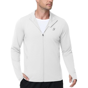 image:imageRoadbox Mens Sun Protection Hoodie Jacket UPF 50 Full Zip Long Sleeve SPF UV Shirts for Hiking Fishing06 White