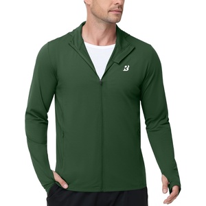 image:imageRoadbox Mens Sun Protection Hoodie Jacket UPF 50 Full Zip Long Sleeve SPF UV Shirts for Hiking Fishing08 Dark Green