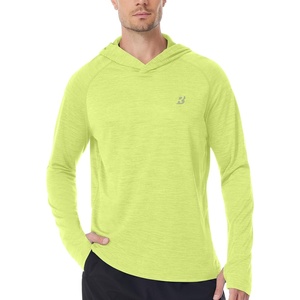 image:imageRoadbox UPF 50 Fishing Shirts for Men Long Sleeve UV Sun Protection Lightweight Rash Guard Hoodie for Hiking WorkoutLemon Yellow