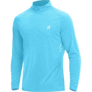 image:imageRoadbox UPF 50 Long Sleeve Shirts for Men  Quarter Zip Pullover Quick Dry Rash Guard for Running Golf Fishing WorkoutSlate Blue