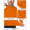image:imageRoadbox Mens Compression Shirt Mock Turtleneck Long Sleeve Undershirt Quick Dry Athletic Base Layer for Sports and WorkoutOrange