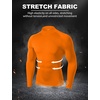 image:imageRoadbox Mens Compression Shirt Mock Turtleneck Long Sleeve Undershirt Quick Dry Athletic Base Layer for Sports and WorkoutOrange