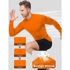 image:imageRoadbox Mens Compression Shirt Mock Turtleneck Long Sleeve Undershirt Quick Dry Athletic Base Layer for Sports and WorkoutOrange