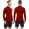 image:imageRoadbox Mens Compression Shirt Mock Turtleneck Long Sleeve Undershirt Quick Dry Athletic Base Layer for Sports and WorkoutTomato Red