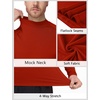 image:imageRoadbox Mens Compression Shirt Mock Turtleneck Long Sleeve Undershirt Quick Dry Athletic Base Layer for Sports and WorkoutTomato Red