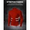 image:imageRoadbox Mens Compression Shirt Mock Turtleneck Long Sleeve Undershirt Quick Dry Athletic Base Layer for Sports and WorkoutTomato Red