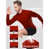 image:imageRoadbox Mens Compression Shirt Mock Turtleneck Long Sleeve Undershirt Quick Dry Athletic Base Layer for Sports and WorkoutTomato Red