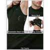 image:imageRoadbox Mens Compression Tank Top Mock Turtleneck Sleeveless Shirt Fitted Athletic Base Layer for Gym WorkoutArmy Green