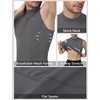 image:imageRoadbox Mens Compression Tank Top Mock Turtleneck Sleeveless Shirt Fitted Athletic Base Layer for Gym WorkoutDark Gray