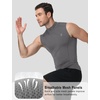 image:imageRoadbox Mens Compression Tank Top Mock Turtleneck Sleeveless Shirt Fitted Athletic Base Layer for Gym WorkoutDark Gray