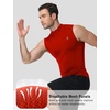image:imageRoadbox Mens Compression Tank Top Mock Turtleneck Sleeveless Shirt Fitted Athletic Base Layer for Gym WorkoutTomato Red