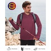 image:imageRoadbox Mens UPF 50 Fishing Shirts Long Sleeve UV Sun Hoodie Hiking Running Swim Athletic Workout ShirtA02dark Red