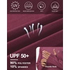 image:imageRoadbox Mens UPF 50 Fishing Shirts Long Sleeve UV Sun Hoodie Hiking Running Swim Athletic Workout ShirtA02dark Red