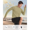 image:imageRoadbox Mens UPF 50 Sun Hoodie Long Sleeve UV Protection Fishing Shirts Lighweight SPF Hiking Running Swim Rash GuardLight Khaki