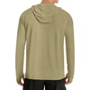 image:imageRoadbox Mens UPF 50 Sun Hoodie Long Sleeve UV Protection Fishing Shirts Lighweight SPF Hiking Running Swim Rash GuardLight Khaki
