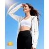 image:imageRoadbox Womens UPF 50 Sun Protection Hoodie Jacket Lightweight SPF Long Sleeve Full Zip Workout Shirts for Hiking Running14 White