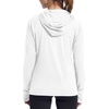 image:imageRoadbox Womens UPF 50 Sun Protection Hoodie Jacket Lightweight SPF Long Sleeve Full Zip Workout Shirts for Hiking Running14 White