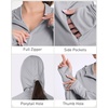 image:imageRoadbox Womens UPF 50 Sun Protection Hoodie Jacket Lightweight SPF Long Sleeve Full Zip Workout Shirts for Hiking Running16 Light Gray