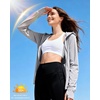 image:imageRoadbox Womens UPF 50 Sun Protection Hoodie Jacket Lightweight SPF Long Sleeve Full Zip Workout Shirts for Hiking Running16 Light Gray
