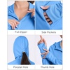 image:imageRoadbox Womens UPF 50 Sun Protection Hoodie Jacket Lightweight SPF Long Sleeve Full Zip Workout Shirts for Hiking Running19 Ice Blue