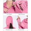 image:imageRoadbox Womens UPF 50 Sun Protection Hoodie Jacket Lightweight SPF Long Sleeve Full Zip Workout Shirts for Hiking Running23 Rose Red