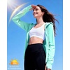 image:imageRoadbox Womens UPF 50 Sun Protection Hoodie Jacket Lightweight SPF Long Sleeve Full Zip Workout Shirts for Hiking Running24 Green