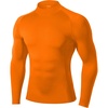 image:imageRoadbox Mens Compression Shirt Mock Turtleneck Long Sleeve Undershirt Quick Dry Athletic Base Layer for Sports and WorkoutOrange