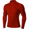 image:imageRoadbox Mens Compression Shirt Mock Turtleneck Long Sleeve Undershirt Quick Dry Athletic Base Layer for Sports and WorkoutTomato Red